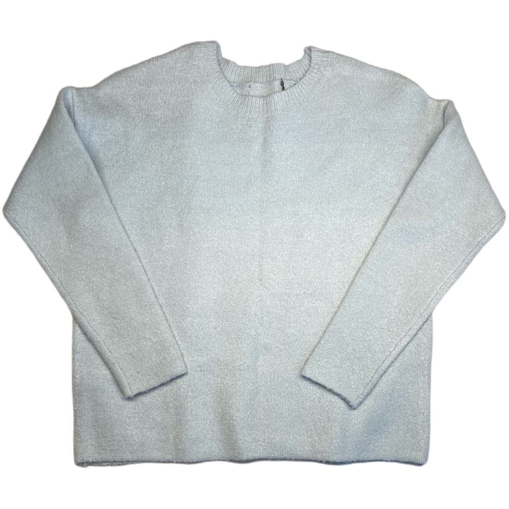 Vintage crewneck sweatshirt size medium light blue fluffy knitted sweater